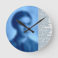 FRIDA KAHLO PIXELED BIOGRAFIE CLOCK BLUE