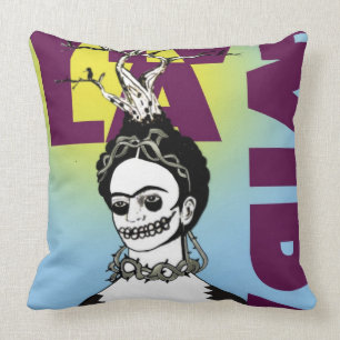 Frida Kahlo Pop-Kunst-Porträt Kissen