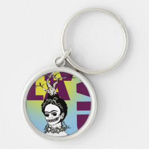 Frida Kahlo Pop-Kunst-Porträt Schlüsselanhänger