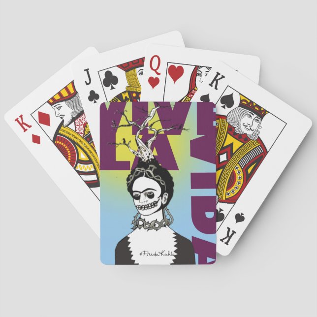 Frida Kahlo Pop-Kunst-Porträt Spielkarten (Rückseite)