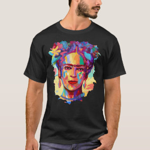 Frida Kahlo Portrait coloré T-shirt classique