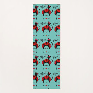 Frida Kahlo Portrait und niedliches Meow Mexican C Yogamatte