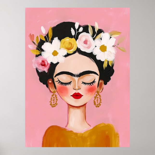 Frida-Kahlo-Porträt Poster (Vorne)
