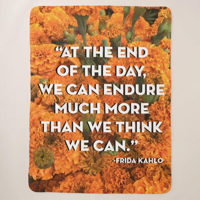 Frida Kahlo Quote Blanket Sherpadecke (Vorderseite)