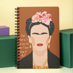 Frida Kahlo Quote Portrait l Abstrakte Motivation Planer