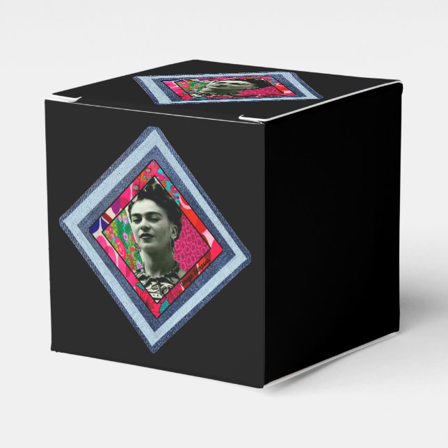 Frida Kahlo Retro Denim Diamond Geschenkschachtel (Vorderseite)