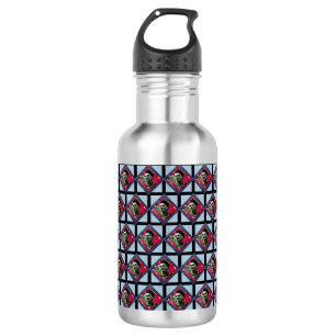 Frida Kahlo Retro Pink Denim Edelstahlflasche