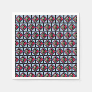 Frida Kahlo Retro Pink Denim Serviette