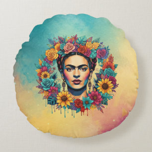 Frida Kahlo Rundes Kissen