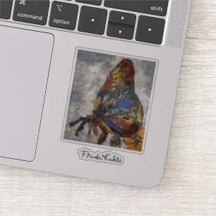 Frida Kahlo Schmetterling Monet inspiriert Aufkleber
