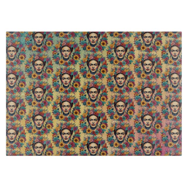 Frida Kahlo Schneidebrett (Vorderseite)