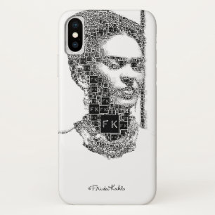 Frida Kahlo Schwarz-Weiß-Portrait iPhone X Hülle