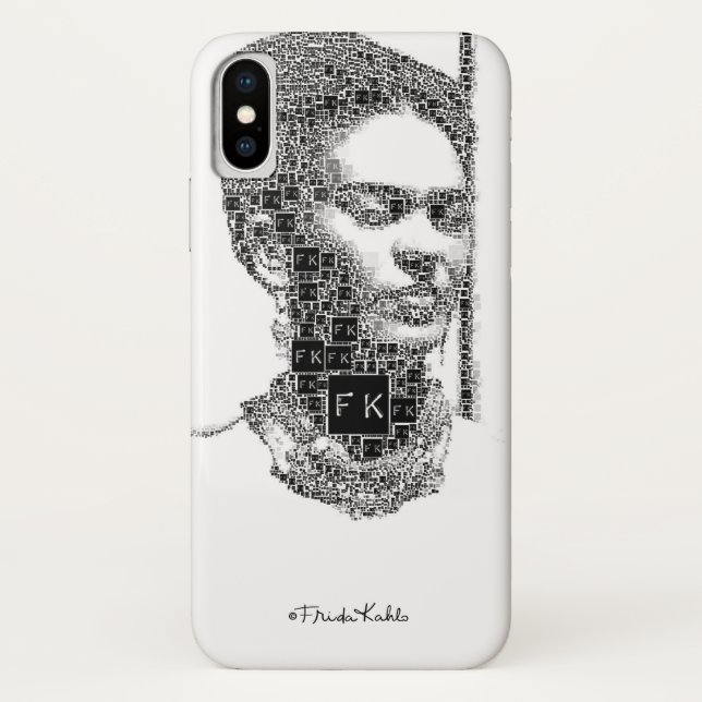 Frida Kahlo Schwarz-Weiß-Portrait Case-Mate iPhone Hülle (Rückseite)
