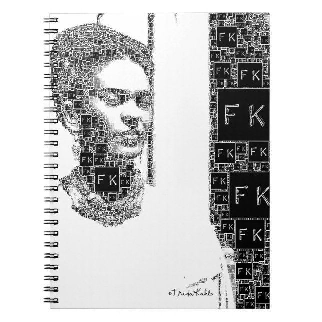 Frida Kahlo Schwarz-Weiß-Portrait Notizblock (Vorderseite)