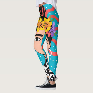 Frida Kahlo Seitenansicht Legging - Künstlerisches Leggings