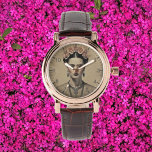 Frida Kahlo Surreal Portrait Vintag Watch Armbanduhr<br><div class="desc">Mit dieser faszinierenden Frida Kahlo Portraituhr, die ein surreales, doppeltes Belichtungsdesign auf knacktem Papierhintergrund bietet, lassen Sie Ihren Alltag höher. Dieses künstlerische Zeitwerk ist nicht nur eine Stilerklärung, sondern eine Reflektion Ihrer Individualität. Die einzigartige Verschmelzung Vintager und moderner Ästhetik verleiht dem Ganzen Tiefe und Sinn und erinnert Sie daran, Ihren...</div>