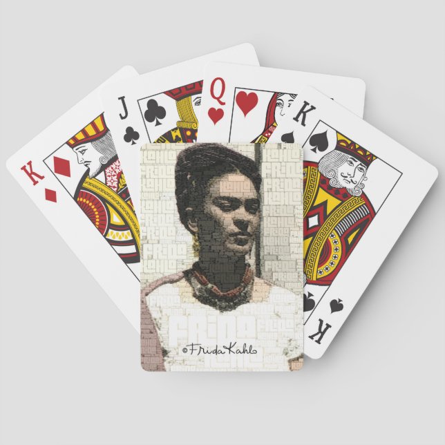 Frida Kahlo Textile Portrait Spielkarten (Rückseite)