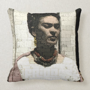 Frida Kahlo-Textilporträt Kissen