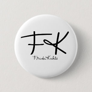 Frida Kahlo   Vintage Floral Button