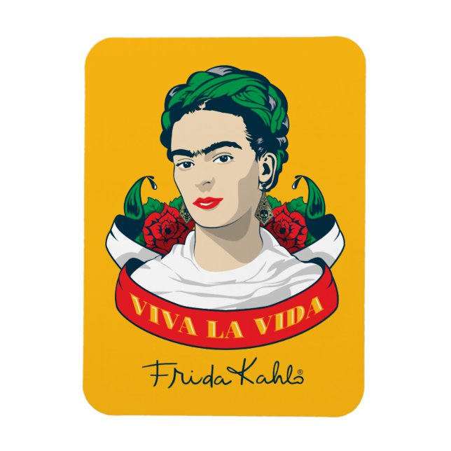 Frida Kahlo Viva la Vida Magnet (Vertikal)