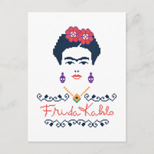 Frida Kahlo   Viva Mexico Postkarte