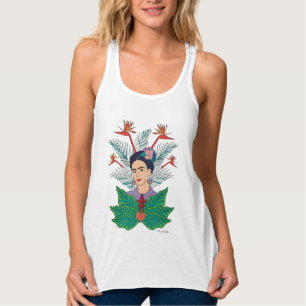 Frida Kahlo   Vögel von Paradies, florale Grafik Tank Top