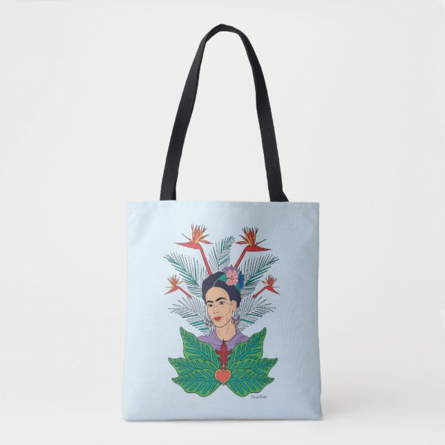 Frida Kahlo | Vögel von Paradies, florale Grafik Tasche (Vorderseite)