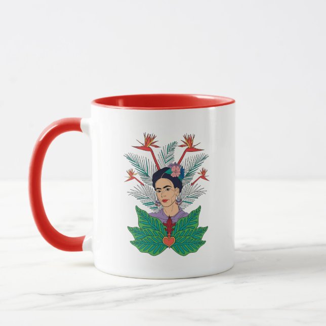 Frida Kahlo | Vögel von Paradies, florale Grafik Tasse (Links)