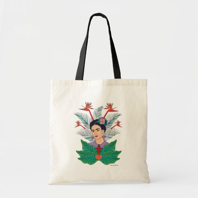 Frida Kahlo | Vögel von Paradies, florale Grafik Tragetasche (Vorne)