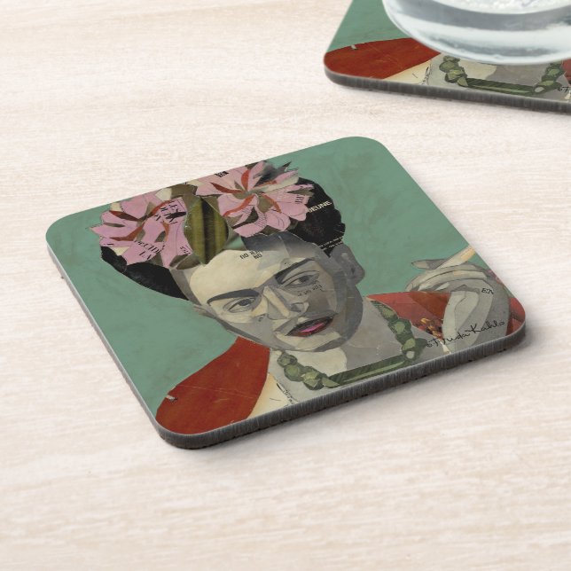 Frida Kahlo von Garcia Villegas Getränkeuntersetzer (Linke Seite)