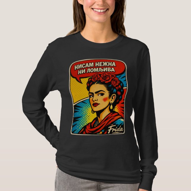 Frida Langarm Frau T-Shirt (Vorderseite)