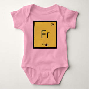 Frida Name Chemistry Element Periodic Table Baby Strampler