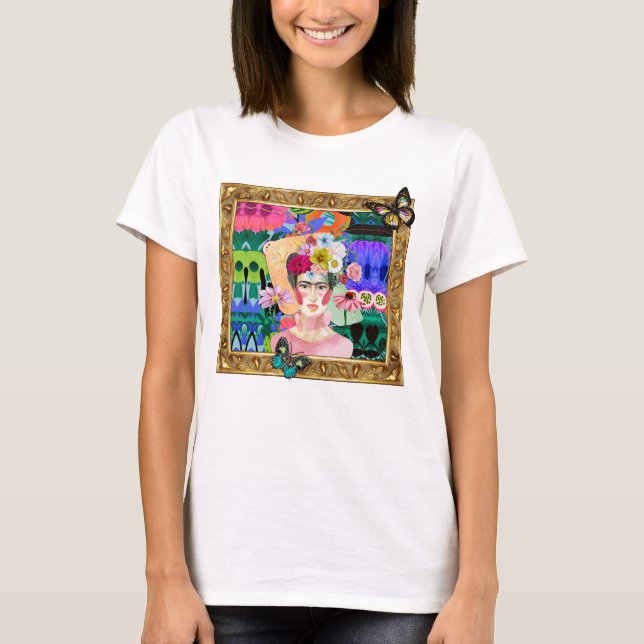FRIDA se fait encadrer, t-shirts d'art originaux (Devant)