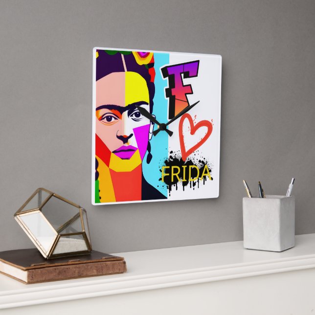 FRIDA Wall Décor Quadratische Wanduhr (Büro)
