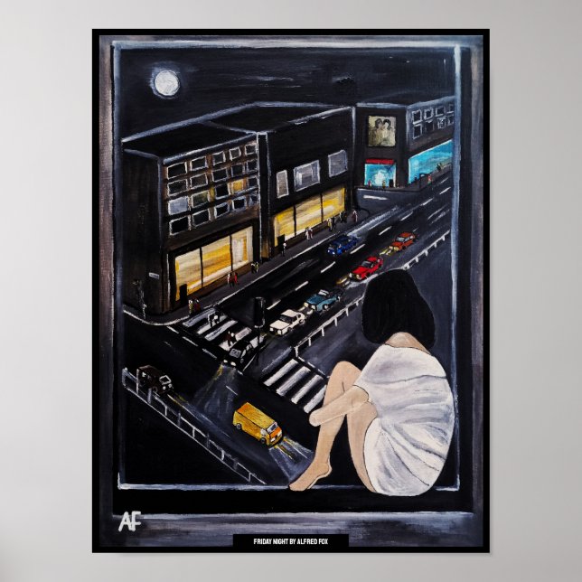 Friday Night Painting by Alfred Fox Poster (Vorne)
