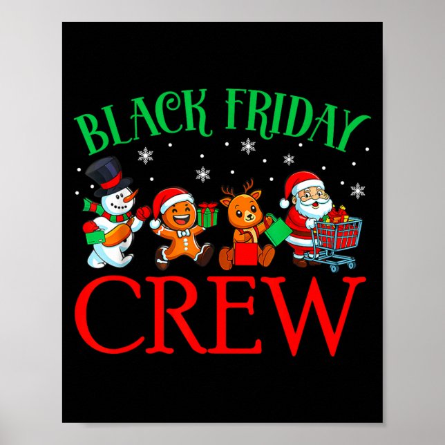 Friday Shopng Crew Christmas Black Shopng Family G Poster (Vorne)