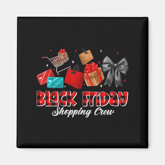 Friday Shopng Squad Christmas Black Shopng Family  Magnet (Vorne)