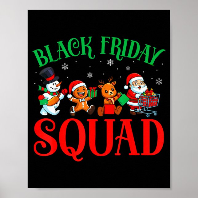 Friday Shopng Squad Christmas Black Shopng Family  Poster (Vorne)