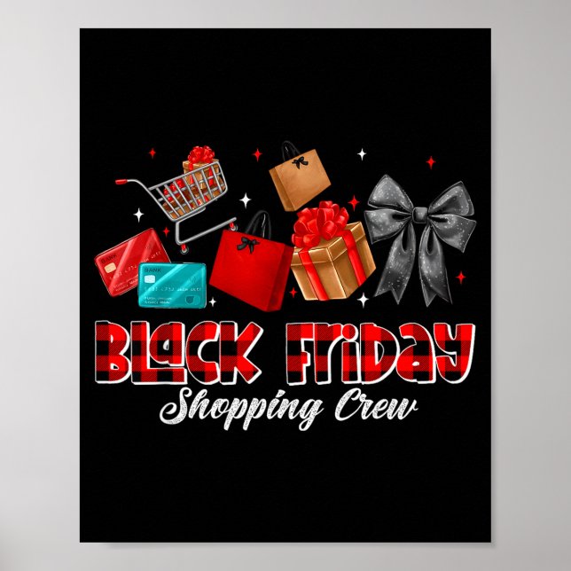 Friday Shopng Squad Christmas Black Shopng Family  Poster (Vorne)