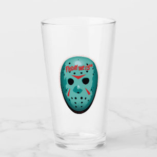 Friday the 13th Blue Hockey Mask Graphic Glas