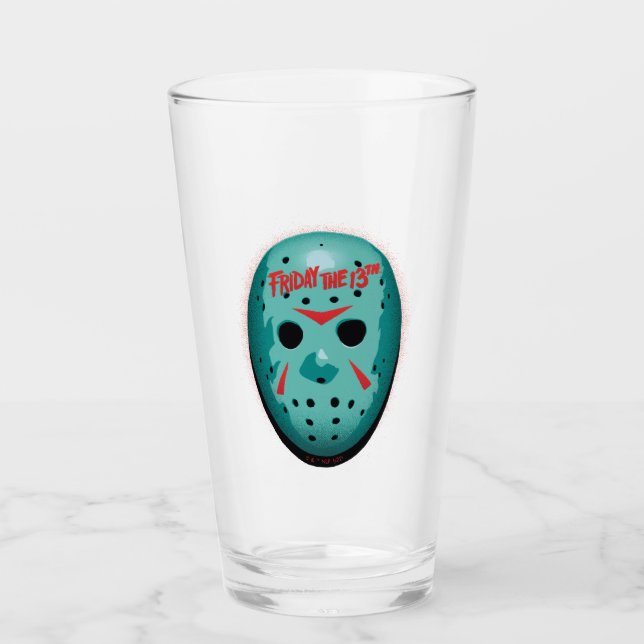 Friday the 13th | Blue Hockey Mask Graphic Glas (Vorderseite)