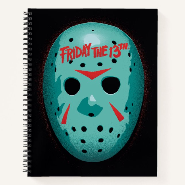 Friday the 13th | Blue Hockey Mask Graphic Notizbuch (Vorderseite)