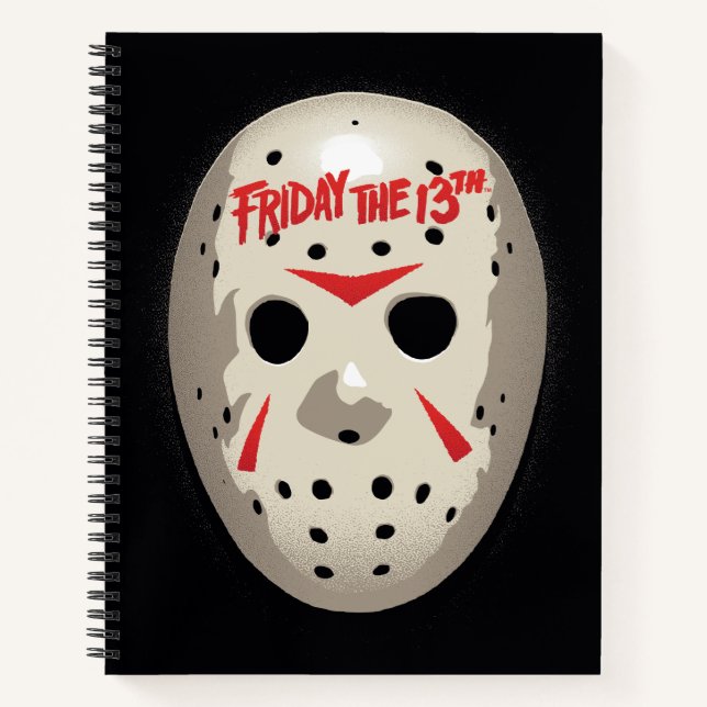 Friday the 13th | Hockey Mask Graphic Notizbuch (Vorderseite)