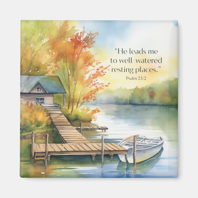 Fridge Magnet Tranquil Autum Lake PS23:2 (Devant)