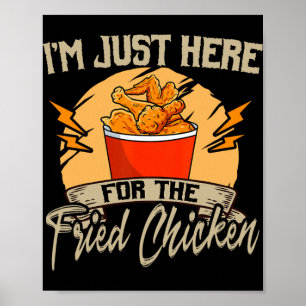 Fried Chicken Bucket Food Lover Restaurant Chef Kü Poster