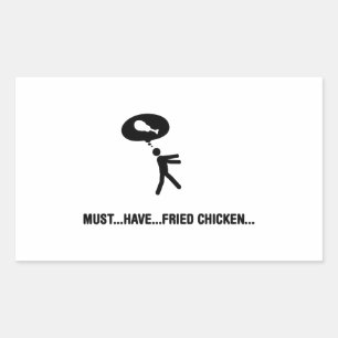 Fried Chicken Lover Rechteckiger Aufkleber