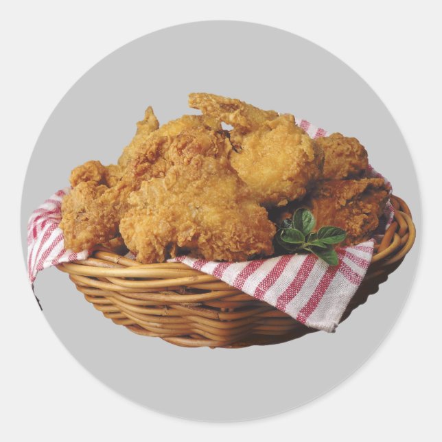 Fried Chicken Runder Aufkleber (Vorderseite)
