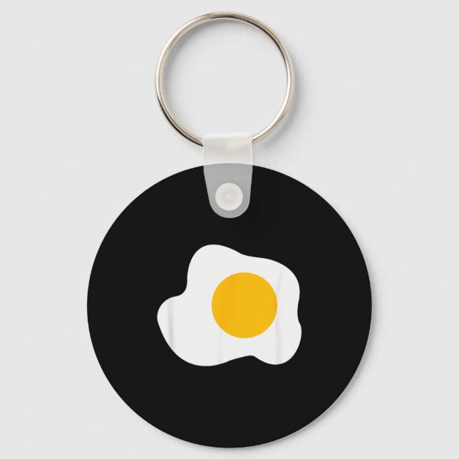 Fried Egg Graphic Funny Breakfast Eggs Lover  Schlüsselanhänger (Vorderseite)