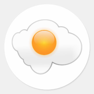 Fried Egg Runder Aufkleber