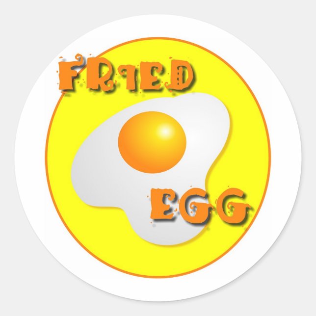 Fried Egg Runder Aufkleber (Vorderseite)